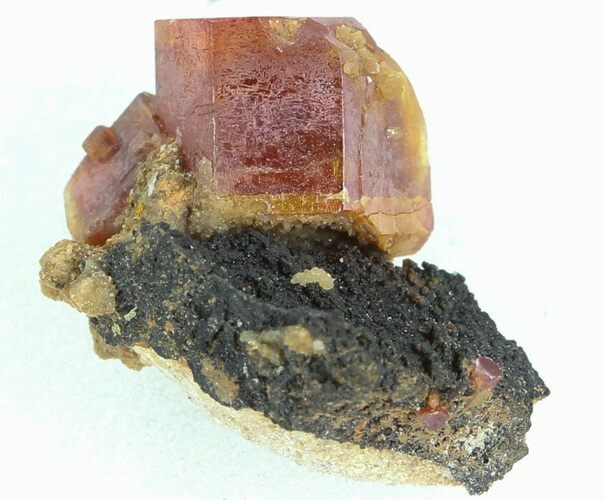 Red Vanadinite Crystals on Matrix - Morocco #38508